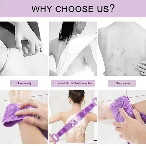 Premium Back Scrubber for Shower – Long Handle Belt for Full-Body Cleanse
